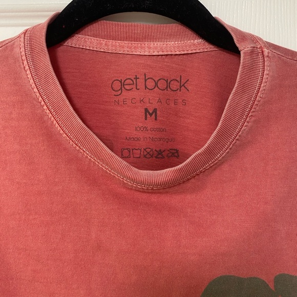 🍒 get back red cherry t shirt necklaces cherries fruit graphic tee womens pink - Picture 4 of 6